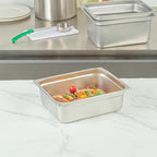 Kitchen Tek 1/2 Half Size Steam Table Pans, 6 Anti-Jam Steam Pans - Lids Sold Separately, 4” Deep, 24 Gauge, alternate view 2