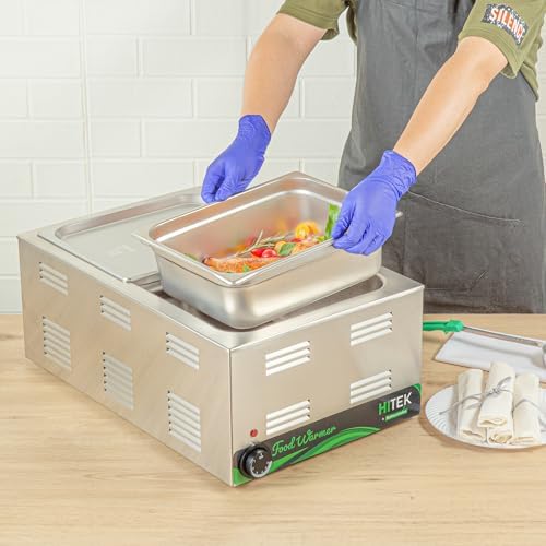 Kitchen Tek 1/2 Half Size Steam Table Pans, 6 Anti-Jam Steam Pans - Lids Sold Separately, 4” Deep, 24 Gauge, alternate view 6