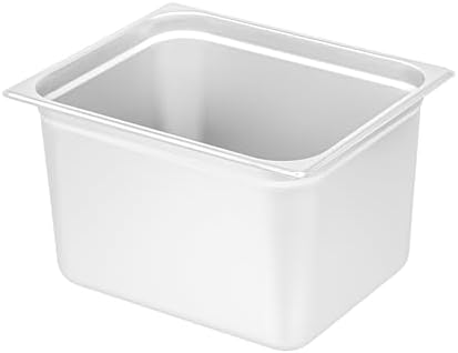 Kitchen Tek 1/2 Half Size Steam Table Pans, 6 Anti-Jam Steam Pans - Lids Sold Separately, 8” Deep, 24 Gauge