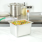 Kitchen Tek 1/2 Half Size Steam Table Pans, 6 Anti-Jam Steam Pans - Lids Sold Separately, 8” Deep, 24 Gauge, alternate view 2