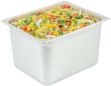 Kitchen Tek 1/2 Half Size Steam Table Pans, 6 Anti-Jam Steam Pans - Lids Sold Separately, 8” Deep, 24 Gauge, alternate view 4