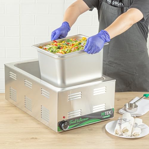 Kitchen Tek 1/2 Half Size Steam Table Pans, 6 Anti-Jam Steam Pans - Lids Sold Separately, 8” Deep, 24 Gauge, alternate view 6