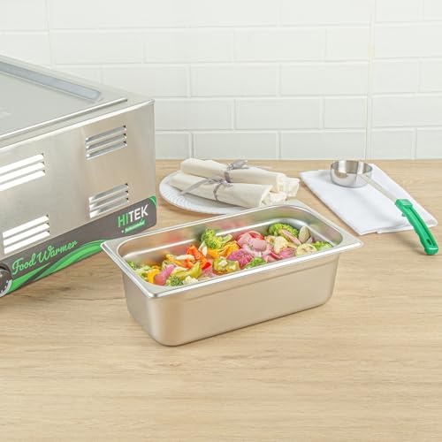 Kitchen Tek 1/3 Size Steam Table Pans, 12 Anti-Jam Steam Pans - Lids Sold Separately, 4” Deep, 24 Gauge, alternate view 2