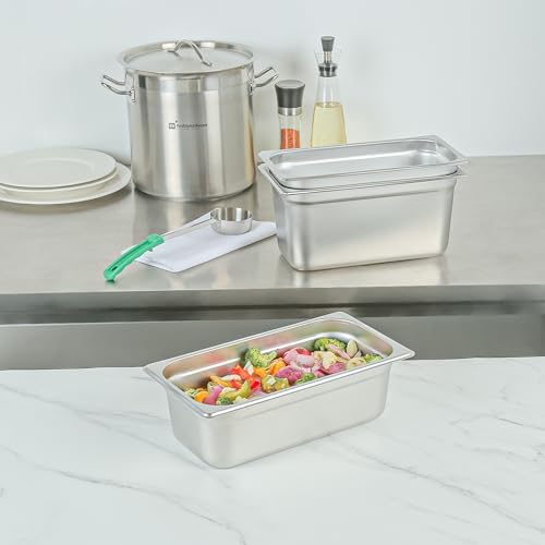Kitchen Tek 1/3 Size Steam Table Pans, 12 Anti-Jam Steam Pans - Lids Sold Separately, 4” Deep, 24 Gauge, alternate view 4