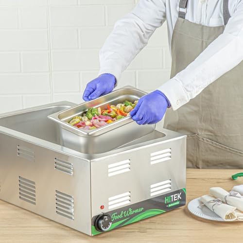 Kitchen Tek 1/3 Size Steam Table Pans, 12 Anti-Jam Steam Pans - Lids Sold Separately, 4” Deep, 24 Gauge, alternate view 5