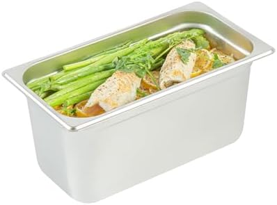 Kitchen Tek 1/3 Size Steam Table Pans, 12 Anti-Jam Steam Pans - Lids Sold Separately, 6” Deep, 24 Gauge, alternate view 3