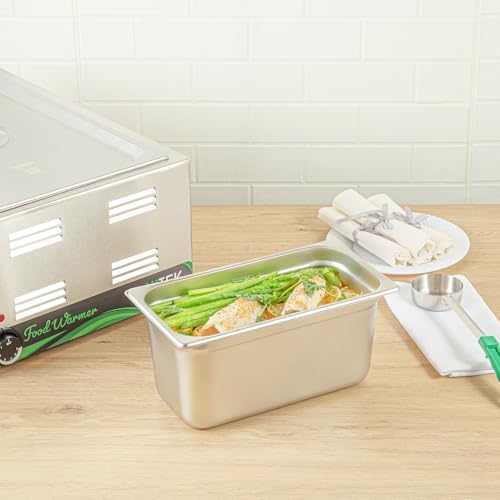 Kitchen Tek 1/3 Size Steam Table Pans, 12 Anti-Jam Steam Pans - Lids Sold Separately, 6” Deep, 24 Gauge, alternate view 4