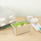 Kitchen Tek 1/3 Size Steam Table Pans, 12 Anti-Jam Steam Pans - Lids Sold Separately, 6” Deep, 24 Gauge, alternate view 4