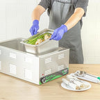 Kitchen Tek 1/3 Size Steam Table Pans, 12 Anti-Jam Steam Pans - Lids Sold Separately, 6” Deep, 24 Gauge, alternate view 5