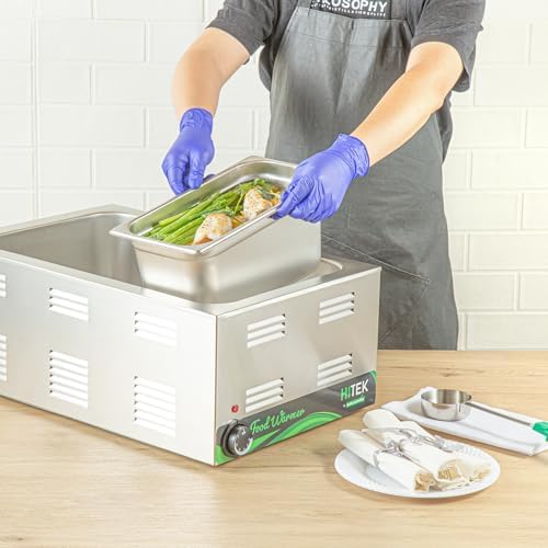 Kitchen Tek 1/3 Size Steam Table Pans, 12 Anti-Jam Steam Pans - Lids Sold Separately, 6” Deep, 24 Gauge, alternate view 5