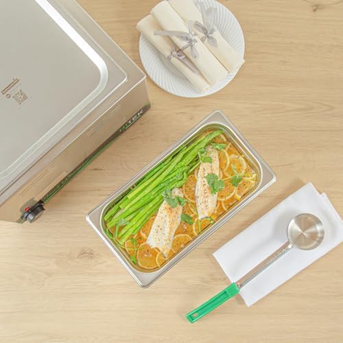 Kitchen Tek 1/3 Size Steam Table Pans, 12 Anti-Jam Steam Pans - Lids Sold Separately, 6” Deep, 24 Gauge, alternate view 6