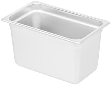 Kitchen Tek 1/4 Size Steam Table Pans, 12 Anti-Jam Steam Pans - Lids Sold Separately, 6” Deep, 24 Gauge
