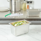 Kitchen Tek 1/4 Size Steam Table Pans, 12 Anti-Jam Steam Pans - Lids Sold Separately, 6” Deep, 24 Gauge, alternate view 2
