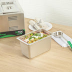 Kitchen Tek 1/4 Size Steam Table Pans, 12 Anti-Jam Steam Pans - Lids Sold Separately, 6” Deep, 24 Gauge, alternate view 4