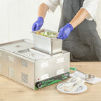 Kitchen Tek 1/4 Size Steam Table Pans, 12 Anti-Jam Steam Pans - Lids Sold Separately, 6” Deep, 24 Gauge, alternate view 5