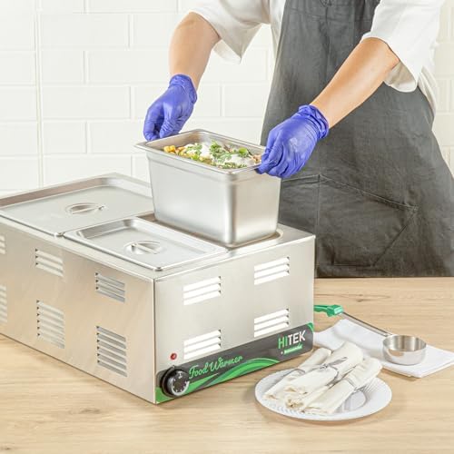Kitchen Tek 1/4 Size Steam Table Pans, 12 Anti-Jam Steam Pans - Lids Sold Separately, 6” Deep, 24 Gauge, alternate view 5