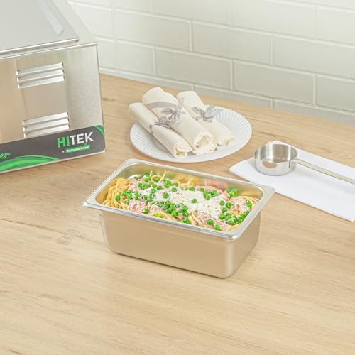 Kitchen Tek 1/4 Size Steam Table Pans, 12 Anti-Jam Steam Pans - Lids Sold Separately, 4” Deep, 24 Gauge, alternate view 2