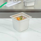 Kitchen Tek 1/6 Size Steam Table Pan, 1 Anti-Jam Steam Pan - Lid Sold Separately, 6” Deep, 24 Gauge Stainless, alternate view
