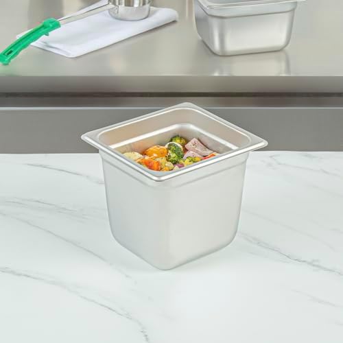 Kitchen Tek 1/6 Size Steam Table Pan, 1 Anti-Jam Steam Pan - Lid Sold Separately, 6” Deep, 24 Gauge Stainless, alternate view