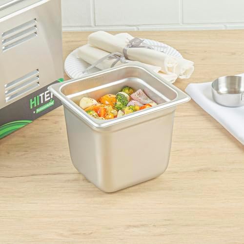 Kitchen Tek 1/6 Size Steam Table Pan, 1 Anti-Jam Steam Pan - Lid Sold Separately, 6” Deep, 24 Gauge Stainless, alternate view