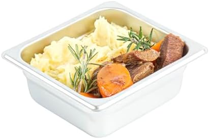 Kitchen Tek 1/6 Size Steam Table Pan, 1 Anti-Jam Steam Pan - Lid Sold Separately, 2.5” Deep, 24 Gauge Stainless