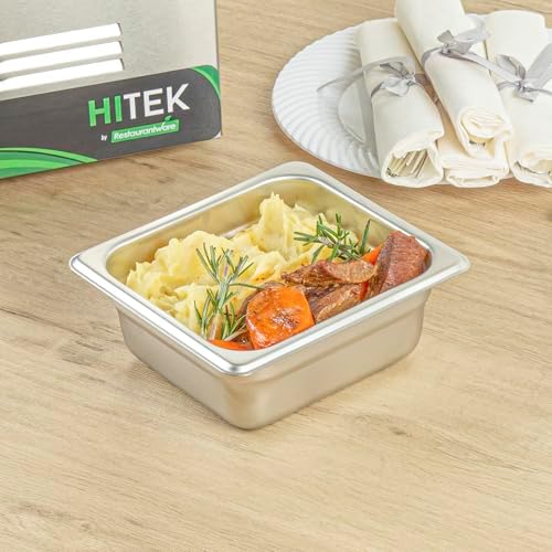 Kitchen Tek 1/6 Size Steam Table Pan, 1 Anti-Jam Steam Pan - Lid Sold Separately, 2.5” Deep, 24 Gauge Stainless, alternate