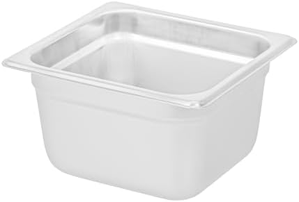 Kitchen Tek 1/6 Size Steam Table Pans, 12 Anti-Jam Steam Pans - Lids Sold Separately, 4” Deep, 24 Gauge
