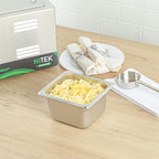 Kitchen Tek 1/6 Size Steam Table Pans, 12 Anti-Jam Steam Pans - Lids Sold Separately, 4” Deep, 24 Gauge, alternate view 4
