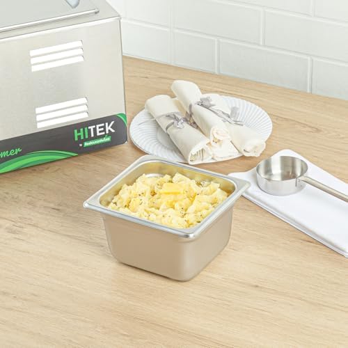Kitchen Tek 1/6 Size Steam Table Pans, 12 Anti-Jam Steam Pans - Lids Sold Separately, 4” Deep, 24 Gauge, alternate view 4