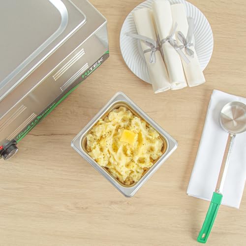Kitchen Tek 1/6 Size Steam Table Pans, 12 Anti-Jam Steam Pans - Lids Sold Separately, 4” Deep, 24 Gauge, alternate view 6
