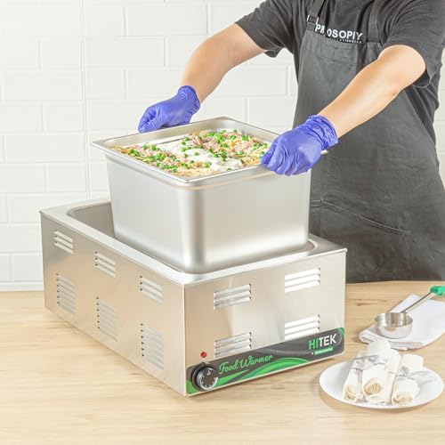 Kitchen Tek 2/3 Size Steam Table Pans, 6 Anti-Jam Steam Pans - Lids Sold Separately, 8” Deep, 24 Gauge Stainless, alternate