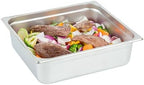 Kitchen Tek 2/3 Size Steam Table Pans, 6 Anti-Jam Steam Pans - Lids Sold Separately, 4” Deep, 24 Gauge Stainless, alternate
