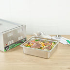 Kitchen Tek 2/3 Size Steam Table Pans, 6 Anti-Jam Steam Pans - Lids Sold Separately, 4” Deep, 24 Gauge Stainless, alternate