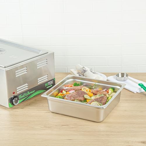 Kitchen Tek 2/3 Size Steam Table Pans, 6 Anti-Jam Steam Pans - Lids Sold Separately, 4” Deep, 24 Gauge Stainless, alternate