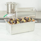 Kitchen Tek Full Size Steam Table Pans, 6 Anti-Jam Steam Pans - Lids Sold Separately, 8” Deep, 24 Gauge, alternate view 2