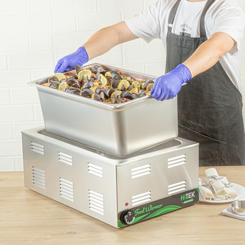 Kitchen Tek Full Size Steam Table Pans, 6 Anti-Jam Steam Pans - Lids Sold Separately, 8” Deep, 24 Gauge, alternate view 5
