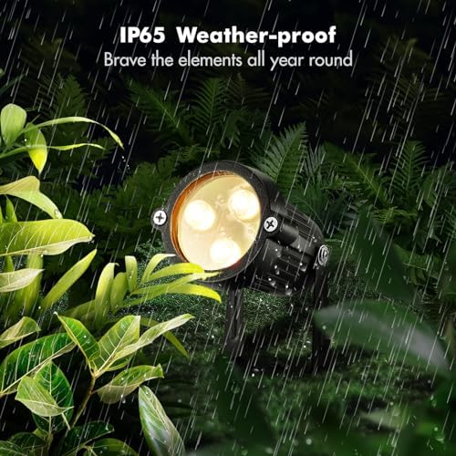 Landscape Lighting - 6W RGB Color Changing Halloween Landscape Lights 120V Christmas Outdoor LED Spotlight with, alternate