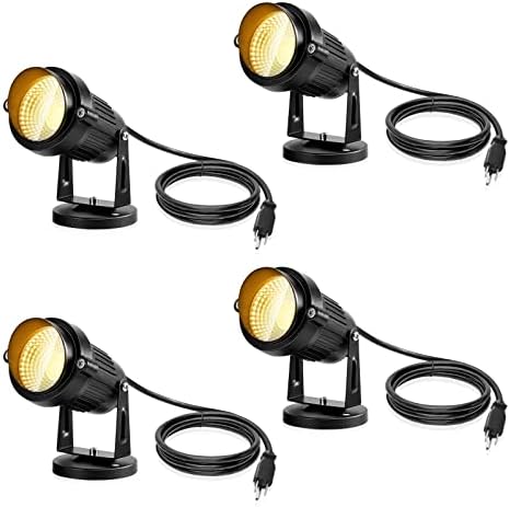 Landscape Lights - 5W 110V Outdoor Spotlight - Waterproof IP65-3000K Warm White LED Landscape Lights - 5ft Cable