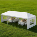 Large 10x30 Canopy Tent for Weddings, Outdoor Party Shelter (White, 5 Sidewalls-White 10x30) in White