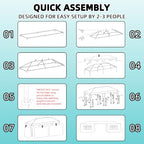 Large 10x30 Canopy Tent for Weddings, Outdoor Party Shelter (White, 5 Sidewalls-White 10x30) in White, alternate view 6