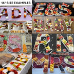 Large 16 Inch Fillable Letter & Number Charcuterie Box, Reusable Plastic Serving Tray for Birthday, Anniversary, alternate
