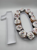 Large 16 Inch Fillable Letter & Number Charcuterie Box, Reusable Plastic Serving Tray for Birthday, Anniversary, alternate
