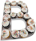 Large 16 Inch Fillable Letter & Number Charcuterie Box, Reusable Plastic Serving Tray for Birthday, Anniversary