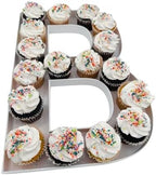 Large 16 Inch Fillable Letter & Number Charcuterie Box, Reusable Plastic Serving Tray for Birthday, Anniversary