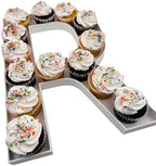 Large 16 Inch Fillable Letter & Number Charcuterie Box, Reusable Plastic Serving Tray for Birthday, Anniversary