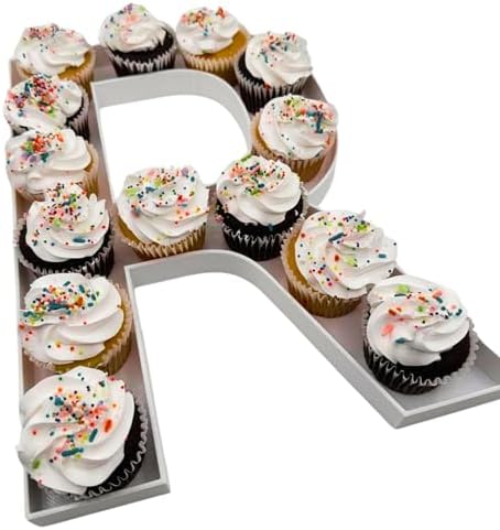 Large 16 Inch Fillable Letter & Number Charcuterie Box, Reusable Plastic Serving Tray for Birthday, Anniversary