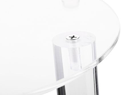 Large 3 Tier Acrylic Round Wedding Cake Stand, Food Display Stand in clear, alternate view 5