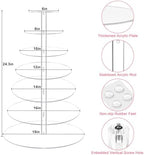 Large 7 Tier Cupcake Stand for 100 Cupcakes, Clear Round Cupcake Stands, Acrylic Wedding Cupcake Tower Stand, alternate view