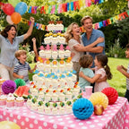 Large 7 Tier Cupcake Stand for 100 Cupcakes, Clear Round Cupcake Stands, Acrylic Wedding Cupcake Tower Stand, alternate view