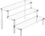Large Acrylic Display Risers, Perfume Stand Organizer, Clear Acrylic Shelf Risers for Display Stands for Food